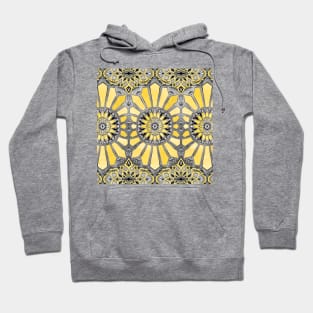 Sunny Yellow Radiant Watercolor Pattern Hoodie